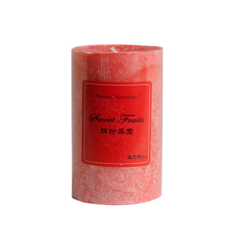 Smokeless Colorful Pillar Candle Scented