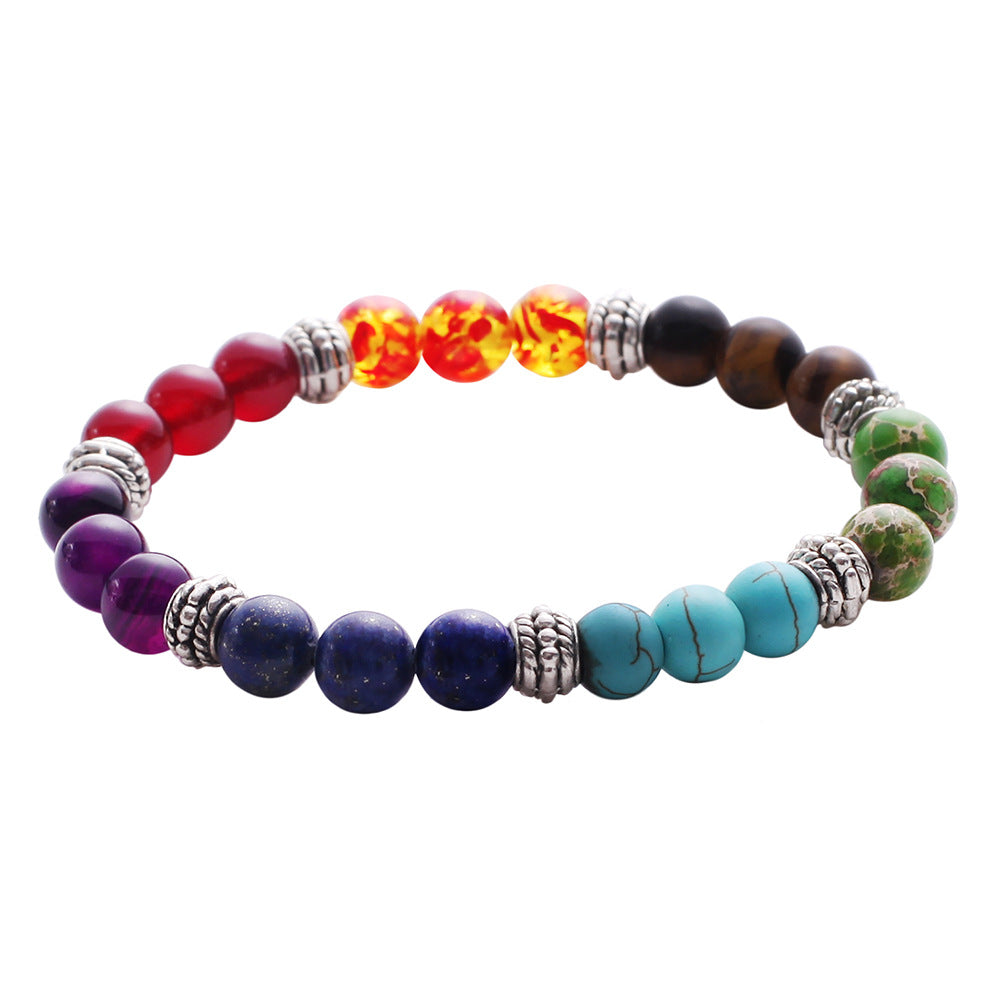 Mens Womens 7 Chakra Mixed Stone Healing Chakra