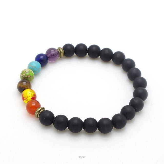 Mens Womens 7 Chakra Mixed Stone Healing Chakra