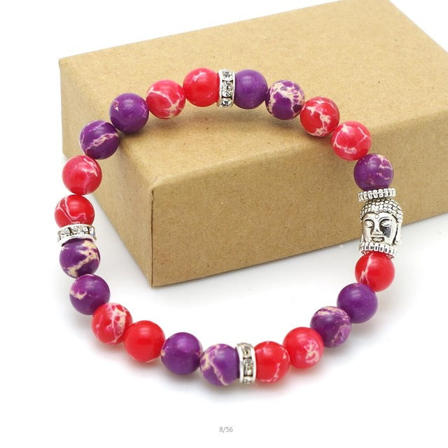 Mens Womens 7 Chakra Mixed Stone Healing Chakra