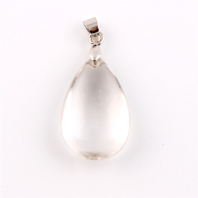Assorted Natural Stone Water Drop Pendants