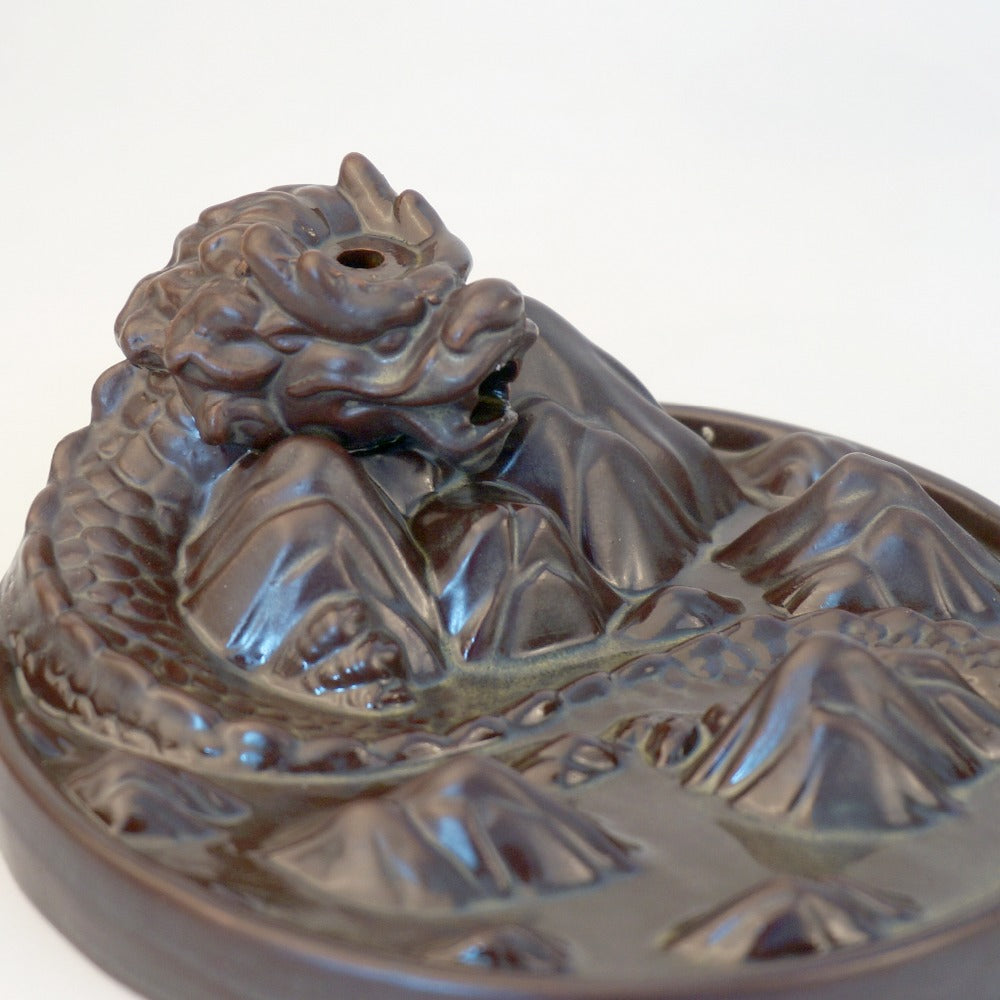 The Majestic Mountains Ceramic Dragon Back Incense Burner