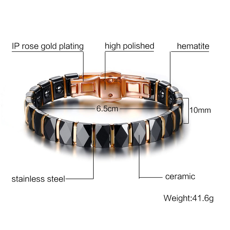 Women Jewelry Healthy Black Ceramic Bracelets & Bangles