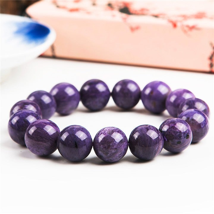 14mm Natural Charoite Gems Stone Purple Round Bead