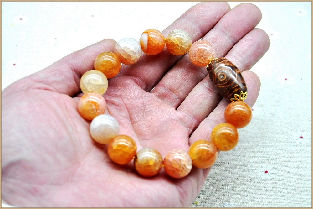 Natural Amber Bileklik Erkek Genuine Citrine Bracelet
