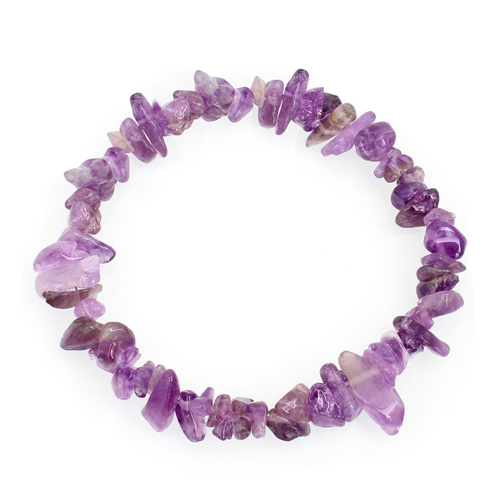 Moonstone Stone Chips Beads Elastic Bracelets