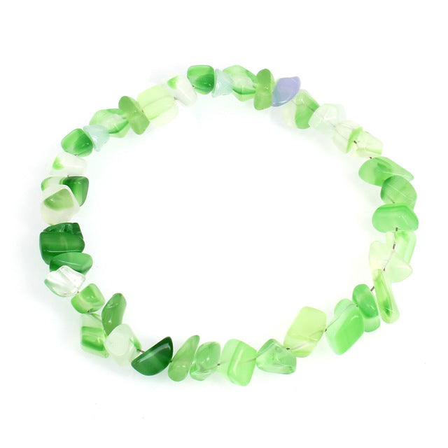 Moonstone Stone Chips Beads Elastic Bracelets