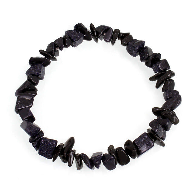 Moonstone Stone Chips Beads Elastic Bracelets