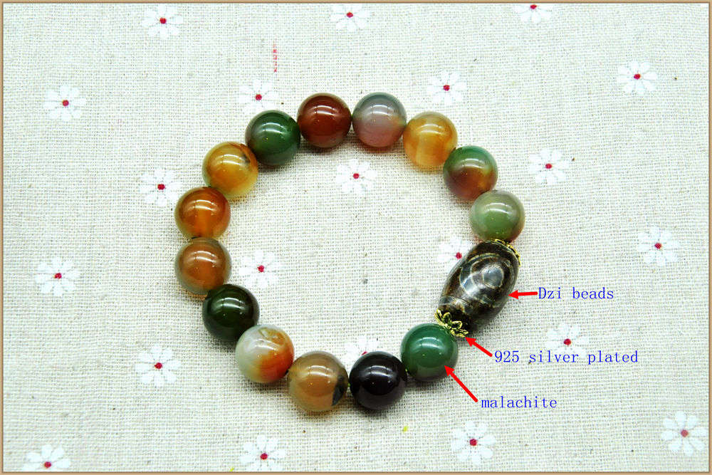 Natural Emerald Stones Pulseras Bracelets