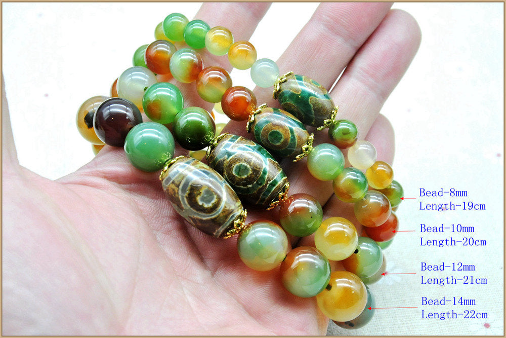 Natural Emerald Stones Pulseras Bracelets