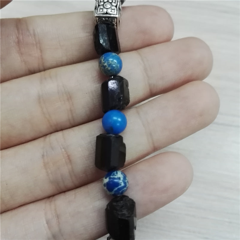 Round Hematite Brown Tiger Eye Metal Charms