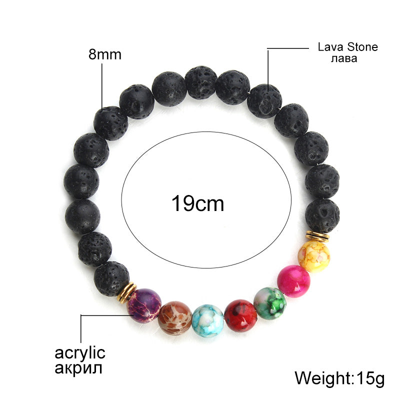 New Natural Black Lava Stone Bracelets