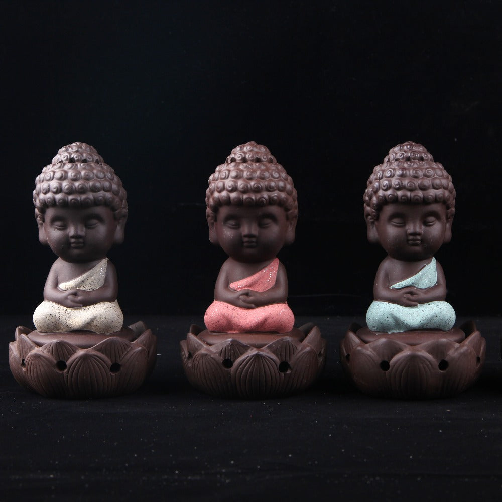 Buddha statue incense cones Ceramic Incense Burner