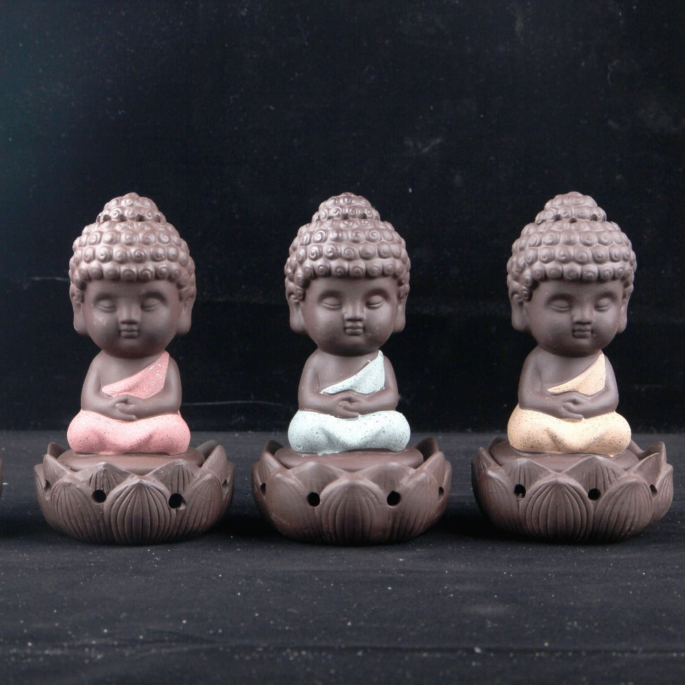 Buddha statue incense cones Ceramic Incense Burner