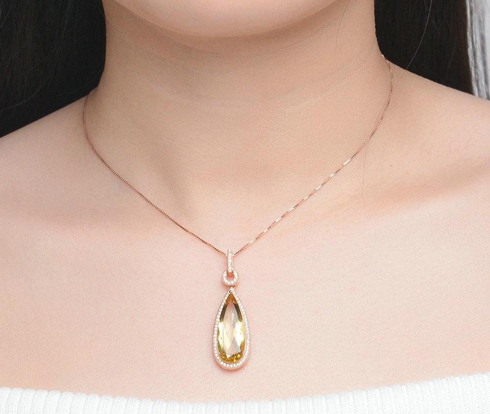 Lamoon Luxury Natural TearDrop Citrine