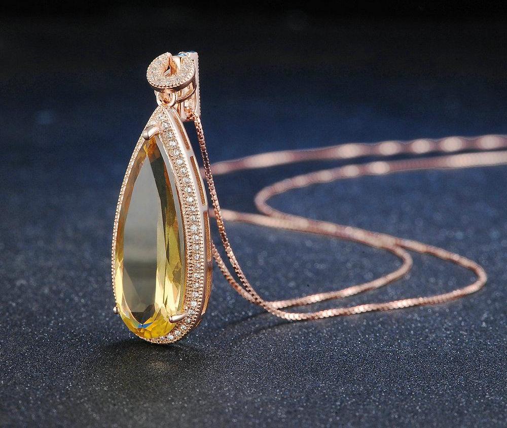 Lamoon Luxury Natural TearDrop Citrine