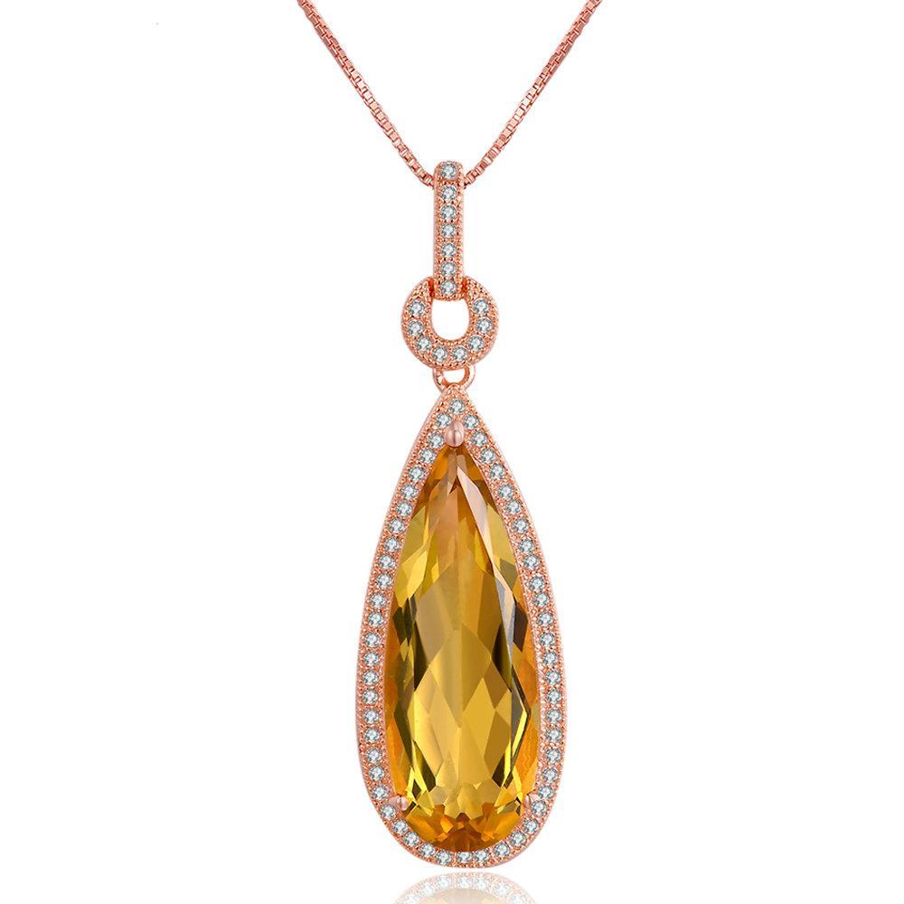 Lamoon Luxury Natural TearDrop Citrine
