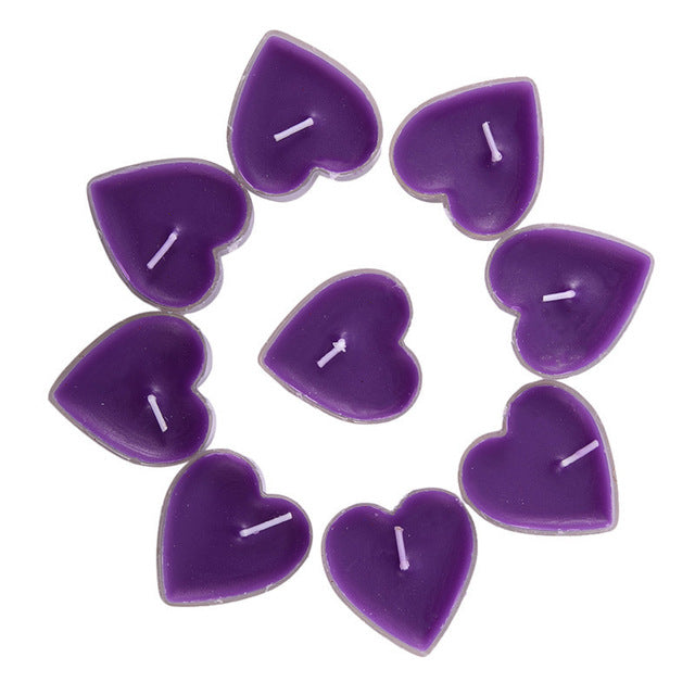 9pcs/set Heart Shaped Candles