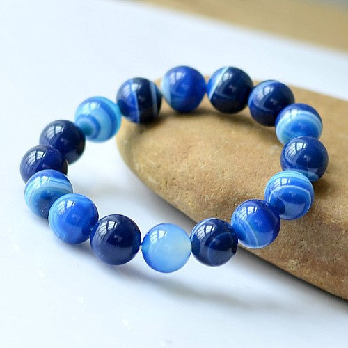 Blue carnelian Beads Bracelets Natural Stones