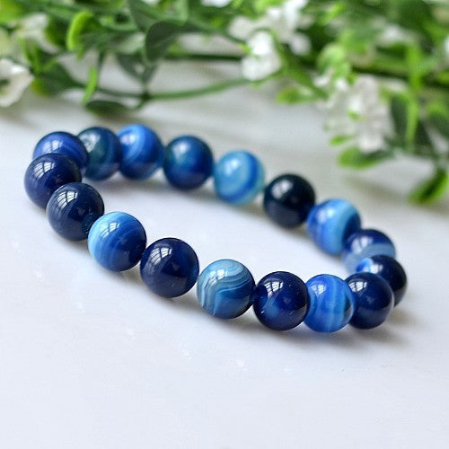 Blue carnelian Beads Bracelets Natural Stones