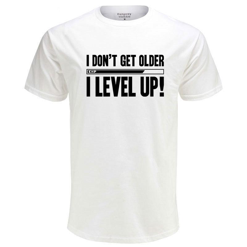 Eqmpowy Men Summer T Shirts Funny Letters Design Golden T-Shirts Printed