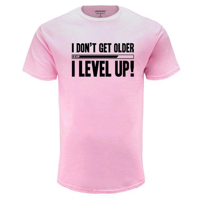 Eqmpowy Men Summer T Shirts Funny Letters Design Golden T-Shirts Printed