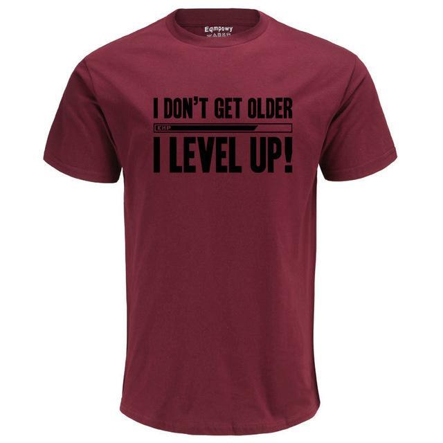 Eqmpowy Men Summer T Shirts Funny Letters Design Golden T-Shirts Printed