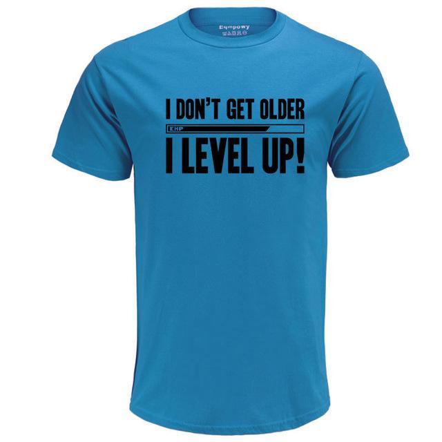 Eqmpowy Men Summer T Shirts Funny Letters Design Golden T-Shirts Printed