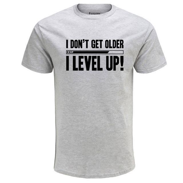 Eqmpowy Men Summer T Shirts Funny Letters Design Golden T-Shirts Printed