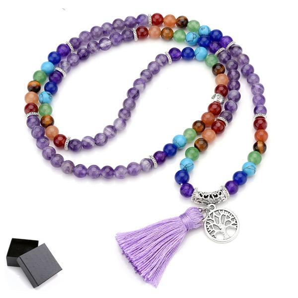 Ayliss 1pc Newest 6mm Natural 7 Chakra Healing