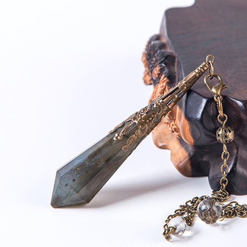 High Quality Natural Labradorite Pendulum For Dowsing