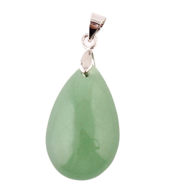 Assorted Natural Stone Water Drop Pendants