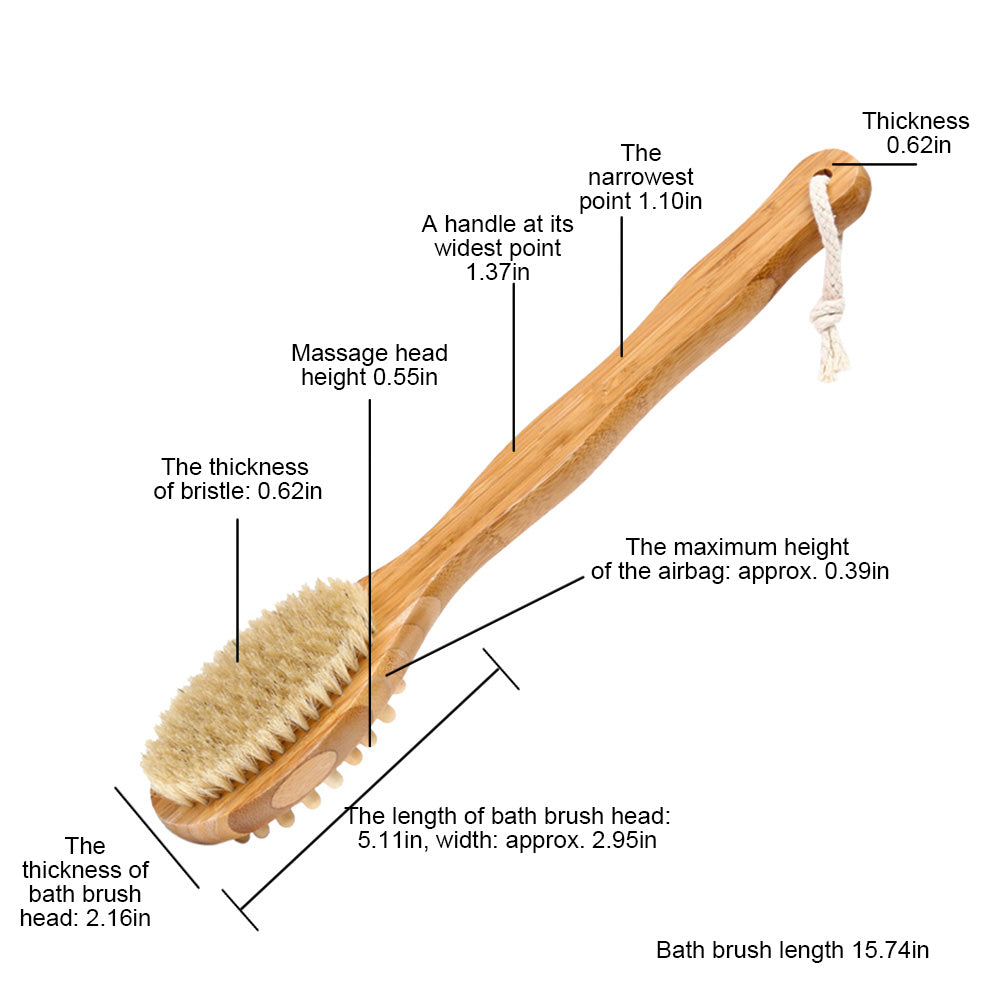 Body Brush For Dry Skin Brushing Back Scrubber For Skin
