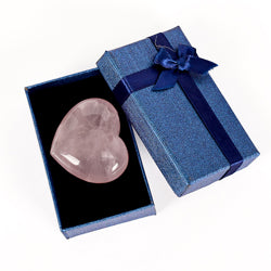 Love Stone Rose Quartz Crystal Heart Beads