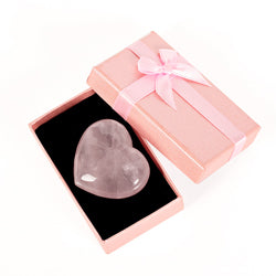 Love Stone Rose Quartz Crystal Heart Beads