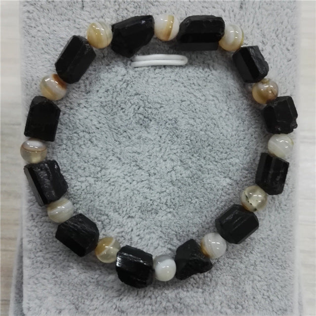 Round Hematite Brown Tiger Eye Metal Charms