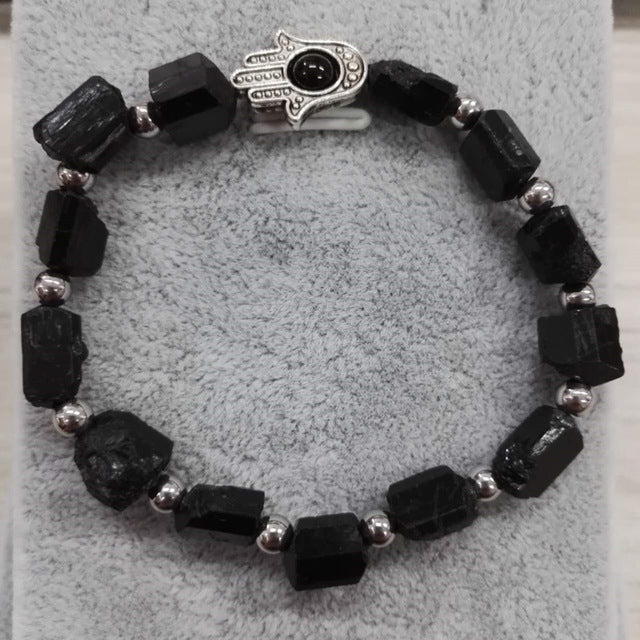 Round Hematite Brown Tiger Eye Metal Charms