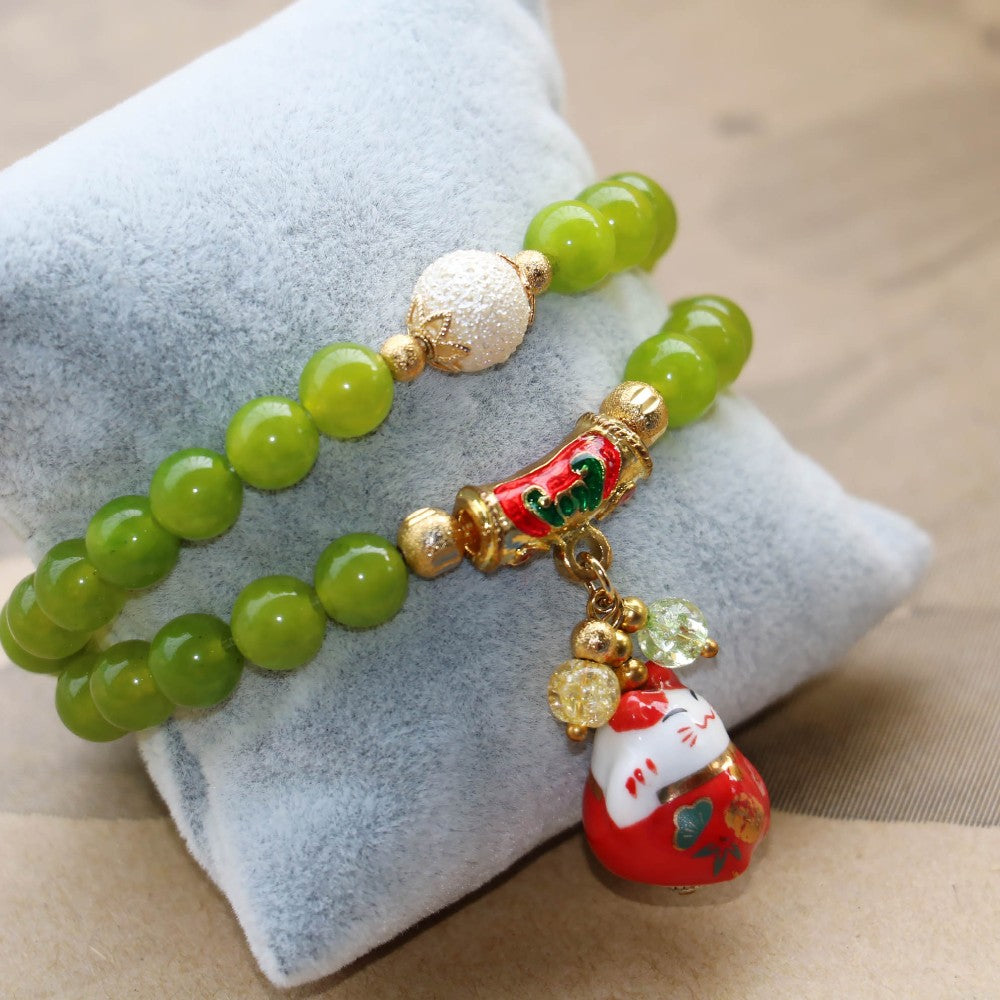 Treasure Cat Pendant Jewelry Bracelet