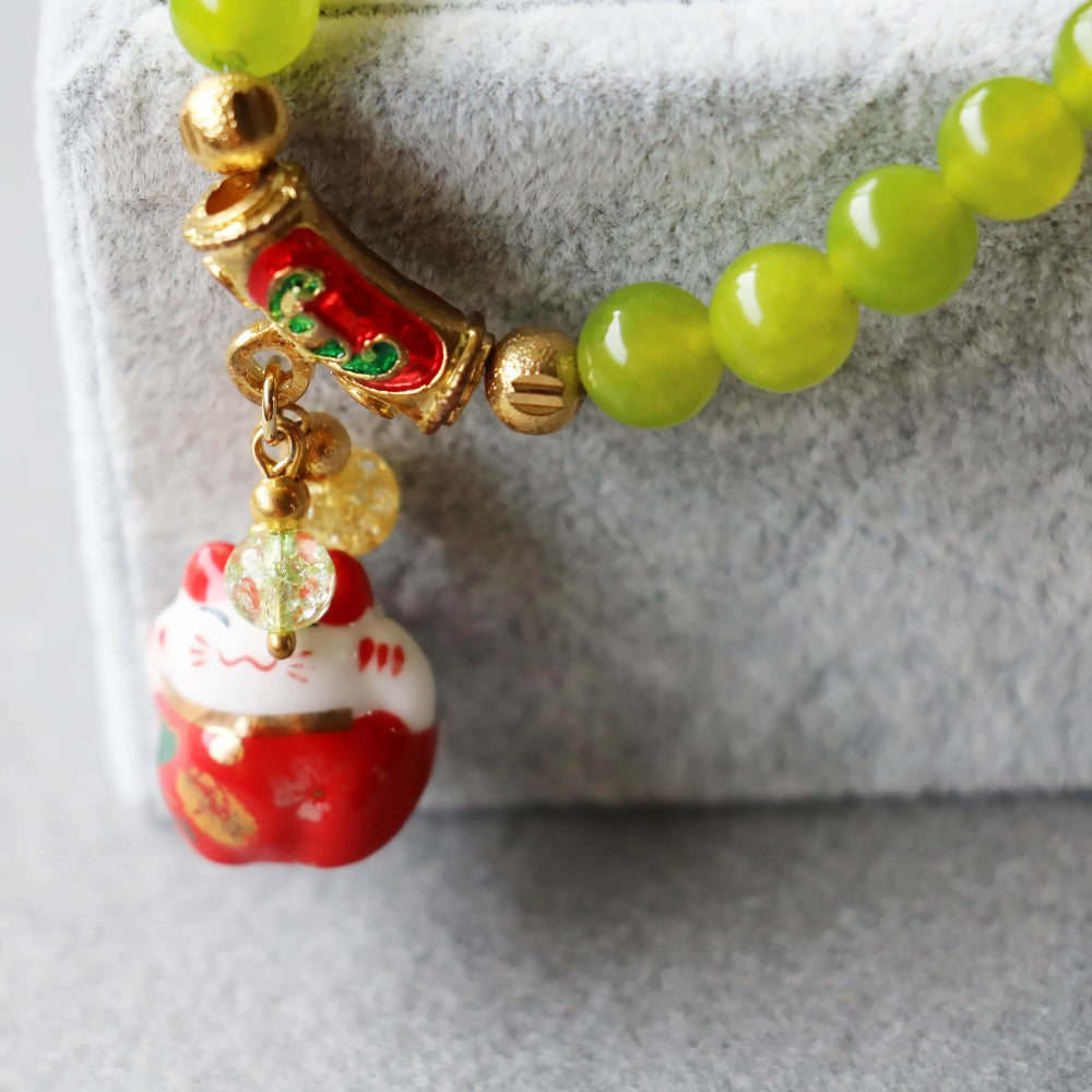 Treasure Cat Pendant Jewelry Bracelet