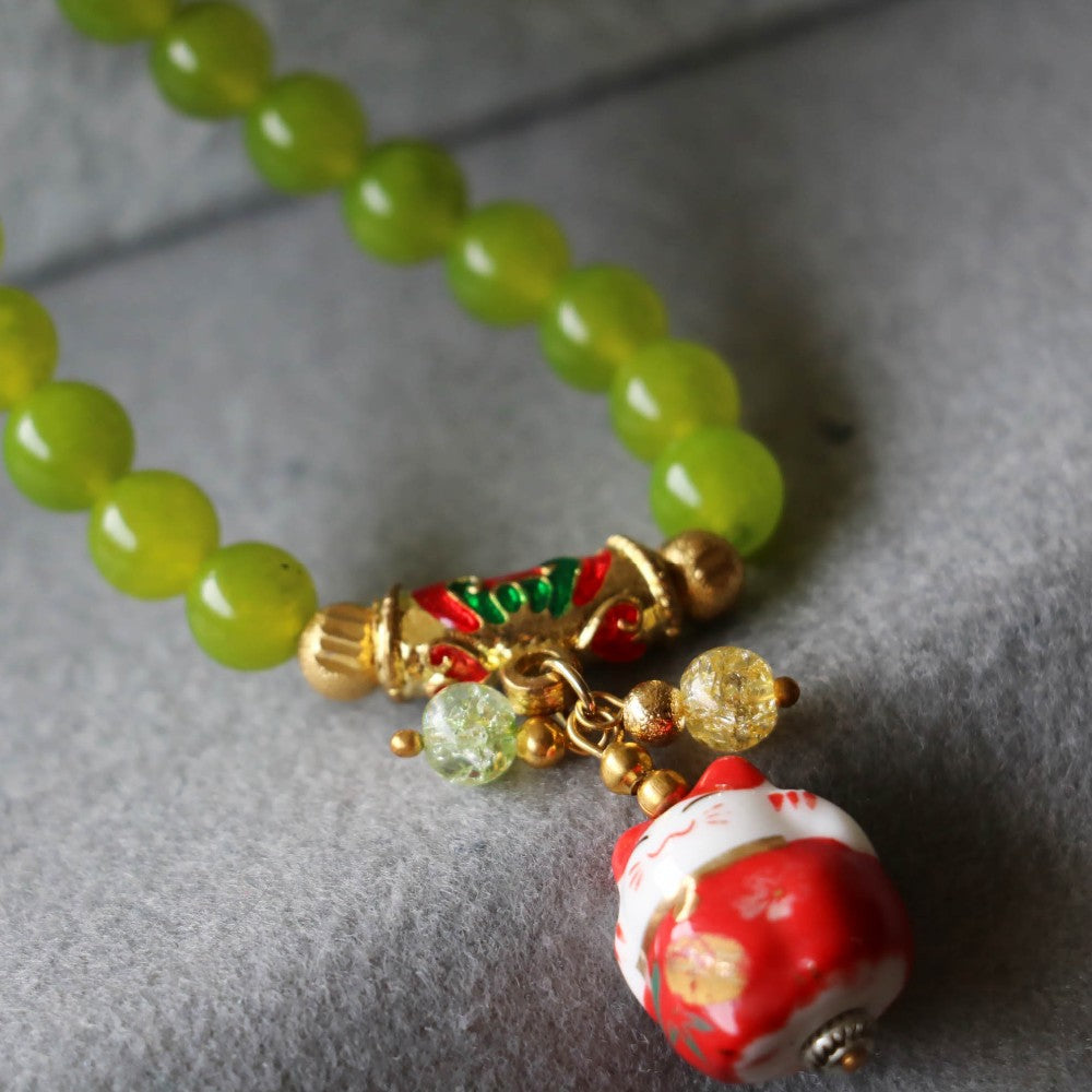 Treasure Cat Pendant Jewelry Bracelet