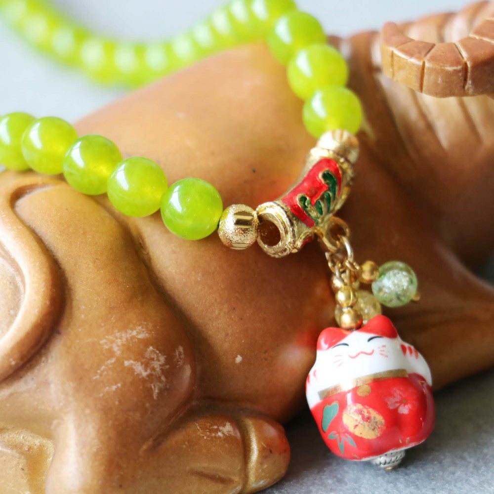 Treasure Cat Pendant Jewelry Bracelet