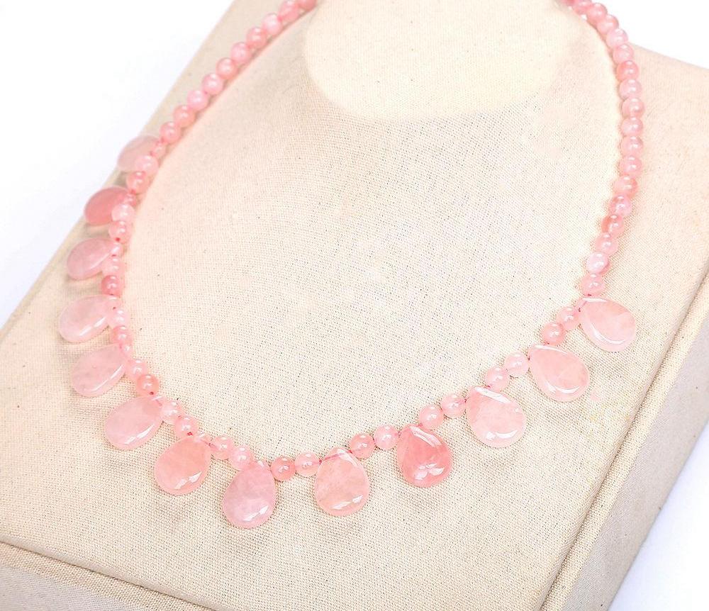 Necklace Water Drops Natural Stone Bead Chain