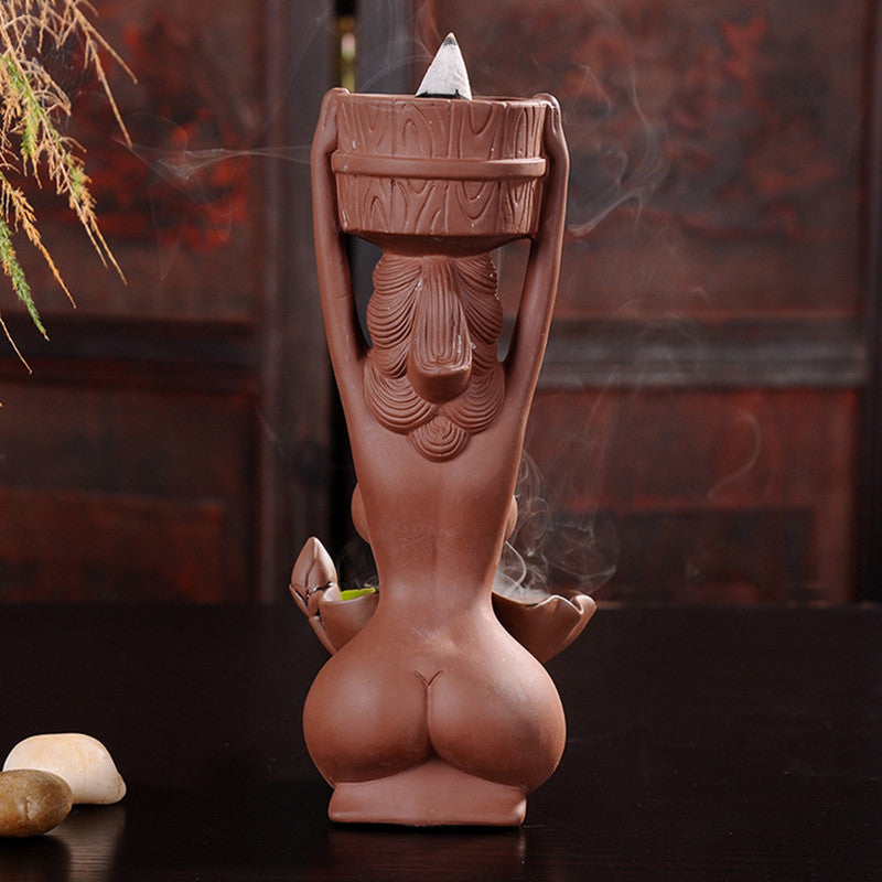 Beauty Purple Clay Backflow Incense Burner