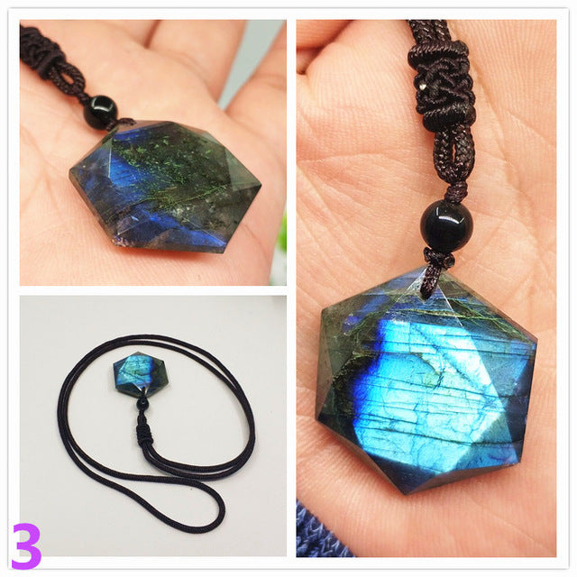 Natural Moonstone Sunstone Labradorite Pendant