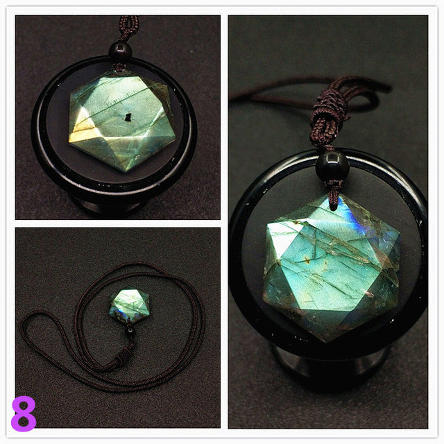 Natural Moonstone Sunstone Labradorite Pendant