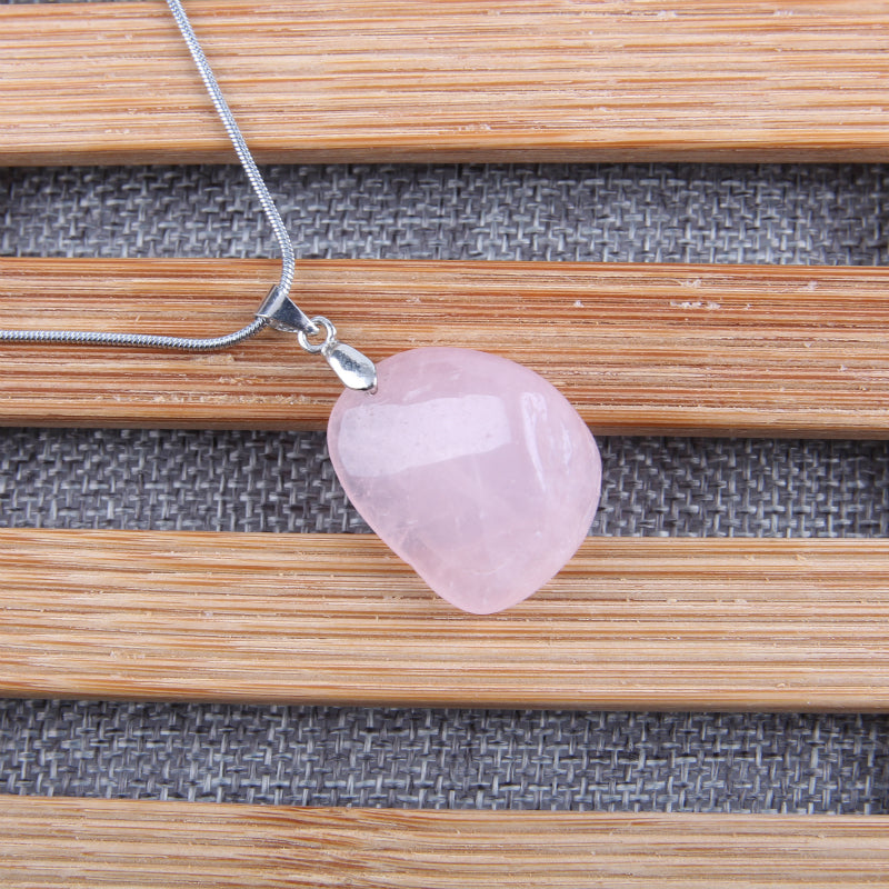 Natural Rose Quartzs pendant health lucky irregular shape Stone