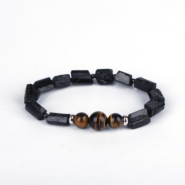 Round Hematite Brown Tiger Eye Metal Charms