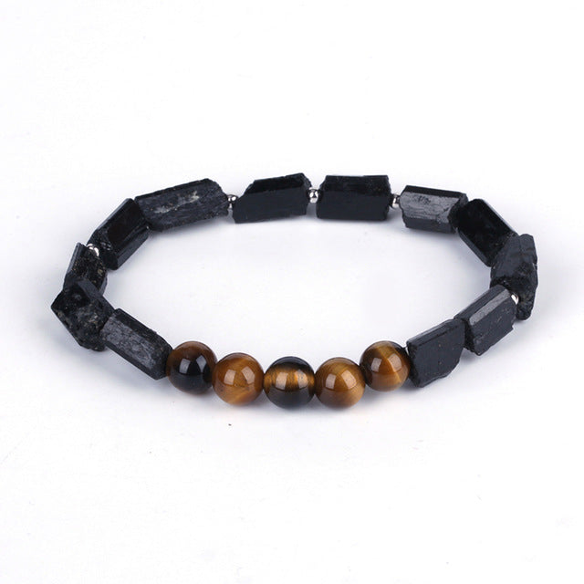 Round Hematite Brown Tiger Eye Metal Charms