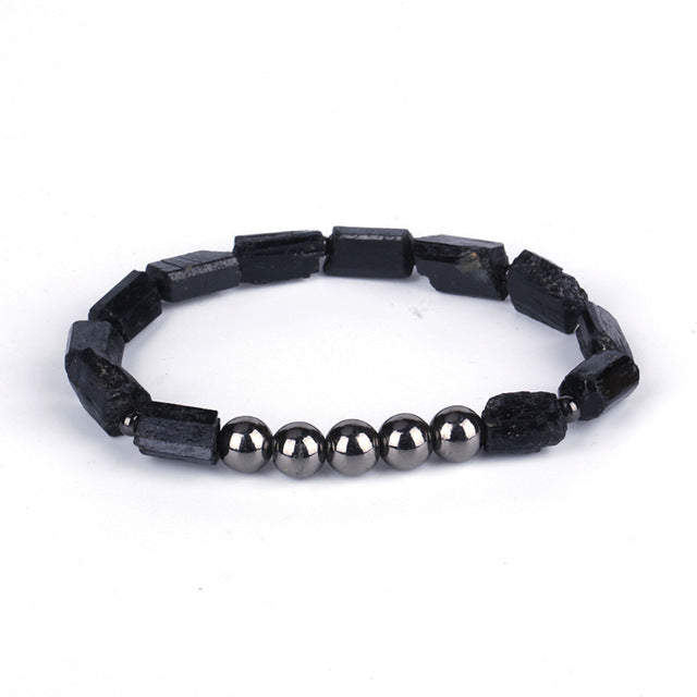Round Hematite Brown Tiger Eye Metal Charms