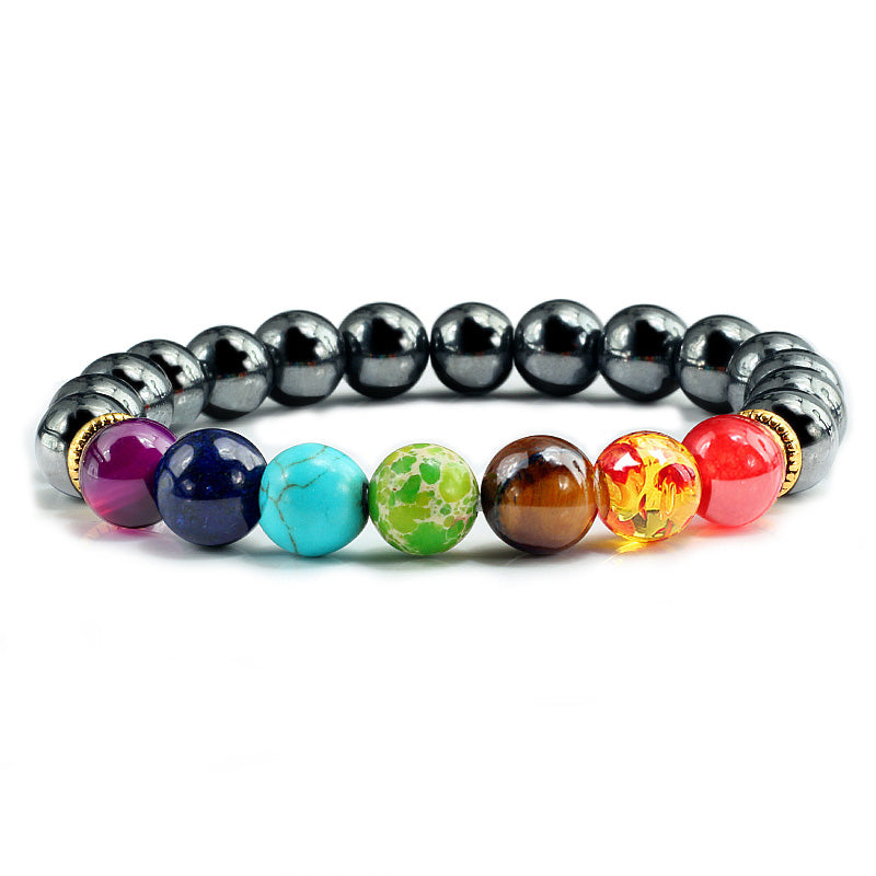 Energy Stone Gallstone Yoga Chakra Bracelet